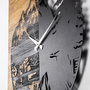 Wallity Wooden Clock 19 en Nogal y Negro